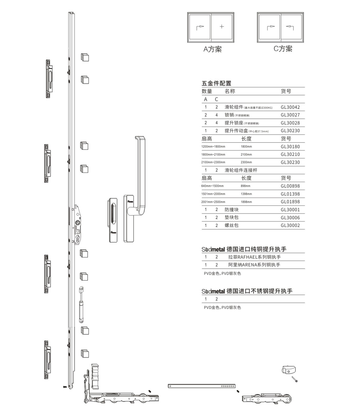 提升推拉門(mén)五金
